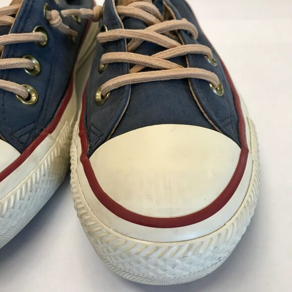 Converse Shoreline Navy Blue Slip On Sneakers w/ Elastic Back & Leather Laces 7 - Picture 7 of 13